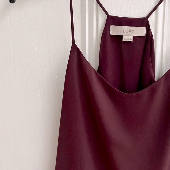 LOFT Plum Spaghetti Strap Tank Top - Picture 2 of 3